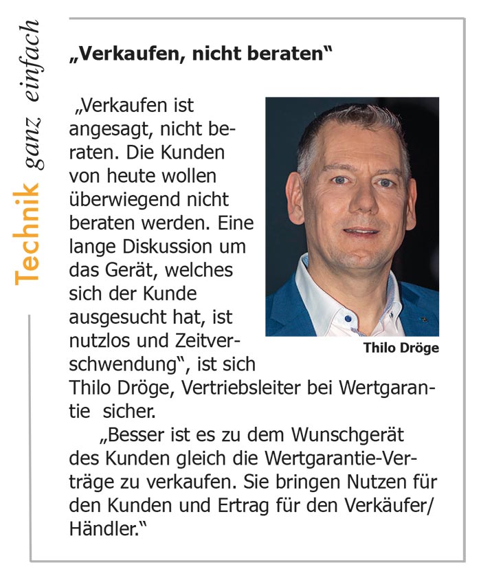 Kommentar von Thilo Dröge, Vertriebsleiter Wertgarantie