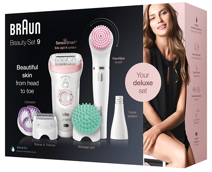 Mit dem Beauty-Set bringt Braun ein All-in-One-Paket speziell zur Pflege von sensibler Haut von Kopf bis Fuß