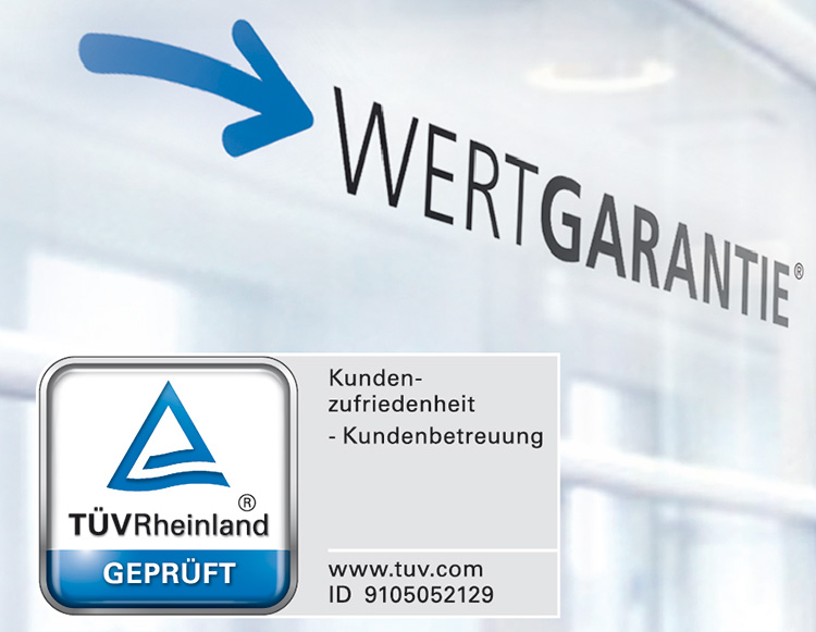 Wertgarantie erhält Bestnoten von den Kunden wertgarantie-tuev-umfrage