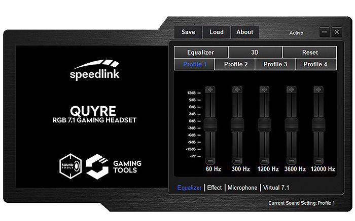 Per Software lässt sich die Klangwiedergabe individuell einstellen speedlink-qurye-rgb-gaming-headset-software