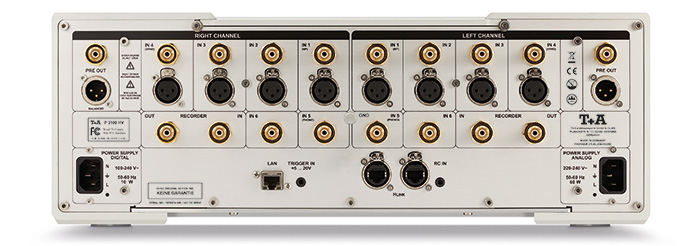 Der P 3100 HV ist für alle Fälle gewappnet und bietet auf seiner Rückseite hochwertige Anschlüsse für alle Geräte ta-vorverstaerker-p-3100-hv-back