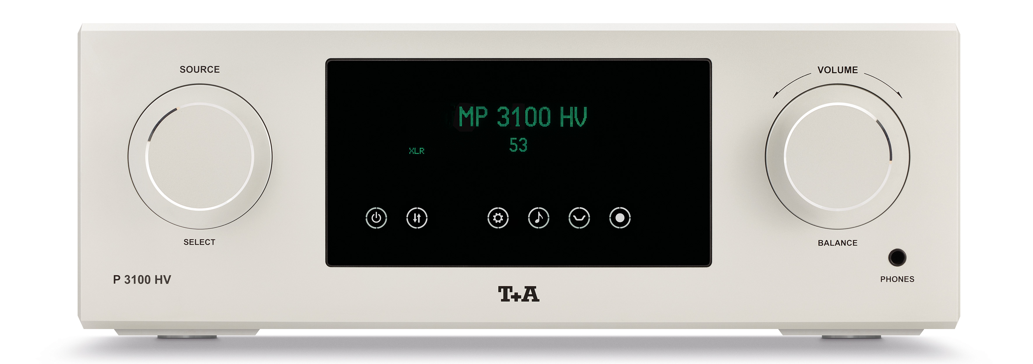 Jede Menge Power bietet der T+A P 3100 HV hinter der ansprechenden Frontseite ta-vorverstaerker-p-3100-hv-front