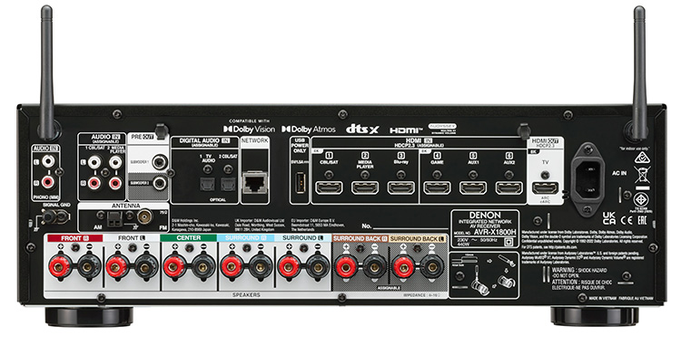 Denon AVR-X1800H denon-x1800-anschluesse