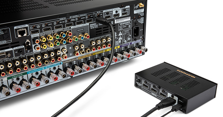 8K-HDMI-Switch mit 3 Eingängen für Denon und Marantz denon-8k-switch-angeschlossen