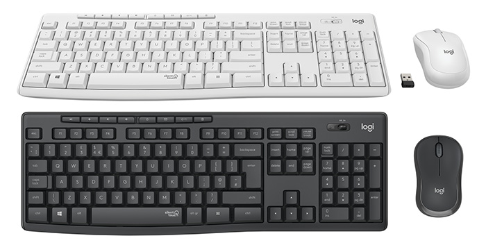 Die MK295 Wireless Combo ist in Grau und Weiß erhältlich logitech-mk295-graphite-white-keyboard-mouse