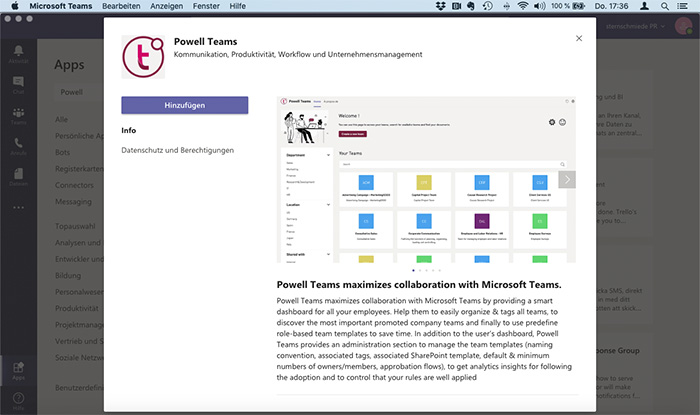 Die Einbindung von Powell Teams erfolgt genauso so wie die Installation einer App auf dem Smartphone powell-teams-app-2
