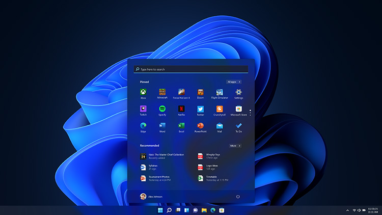 Windows 11 Benutzeroberfläche windows-11-design