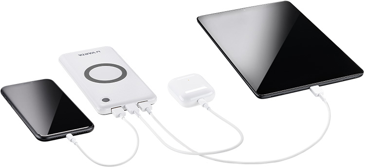 Anschlussoptionen der Varta Wireless Power Bank varta-Wireless-Power-Bank-anschlussoptionen