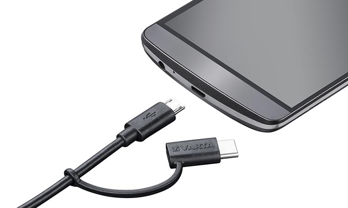 2in1-Kabel Charge & Sync von Varta