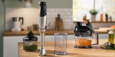 Bosch ErgoMaster Serie 6 Stabmixer - 1000 W Mit Keramik-Kupplung, 4 Edelstahlklingen & Zubehör
