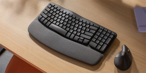 Kabellose Tastatur mit wellenartigen Tasten