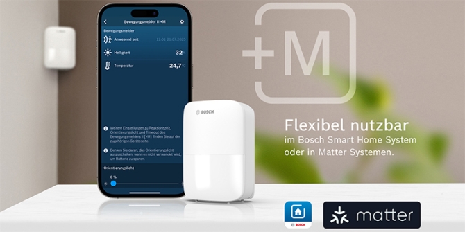 Dank Schutzklasse IP55 ist der Bewegungsmelder wetterfest und kann flexibel im Innen- und Außenbereich eingesetzt werden
